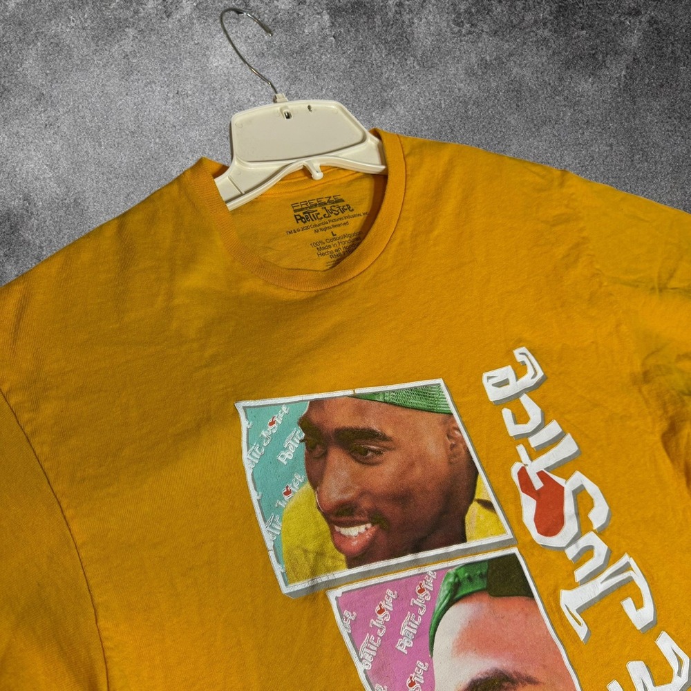 Tupac Shakur Poetic Justice T Shirt Men Large 2Pac Rap Hip Hop Movie Graphic Tee